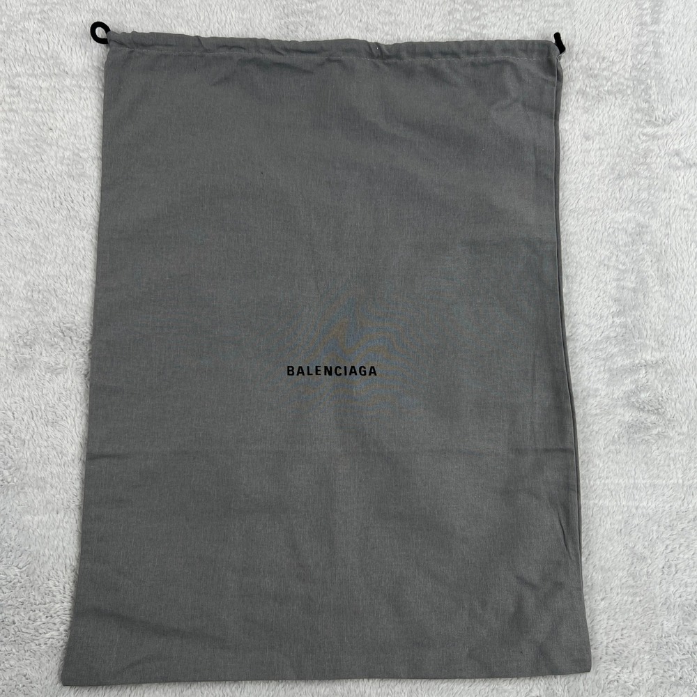 Balenciaga Original Drawstring Dust Bag 14x18 Grey Logo Luxury Storage Cover